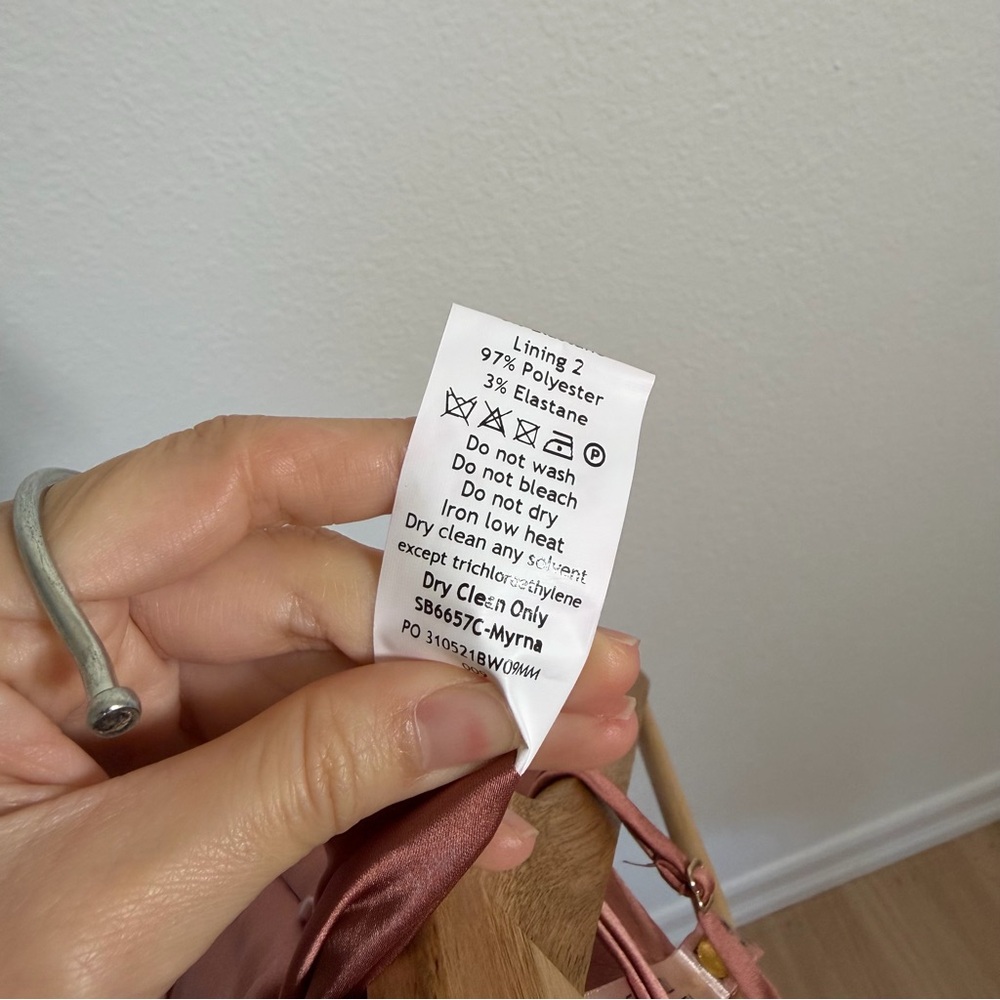 House of CB NWT Myrna Satin Midi Corset Slip Dress Dusty Pink Size Small Formal - Picture 11 of 14